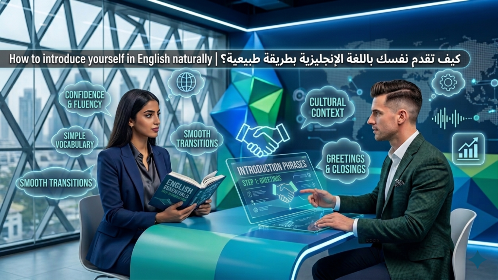 كيف تقدم نفسك باللغة الإنجليزية بطريقة طبيعية؟ | How to introduce yourself in English naturally